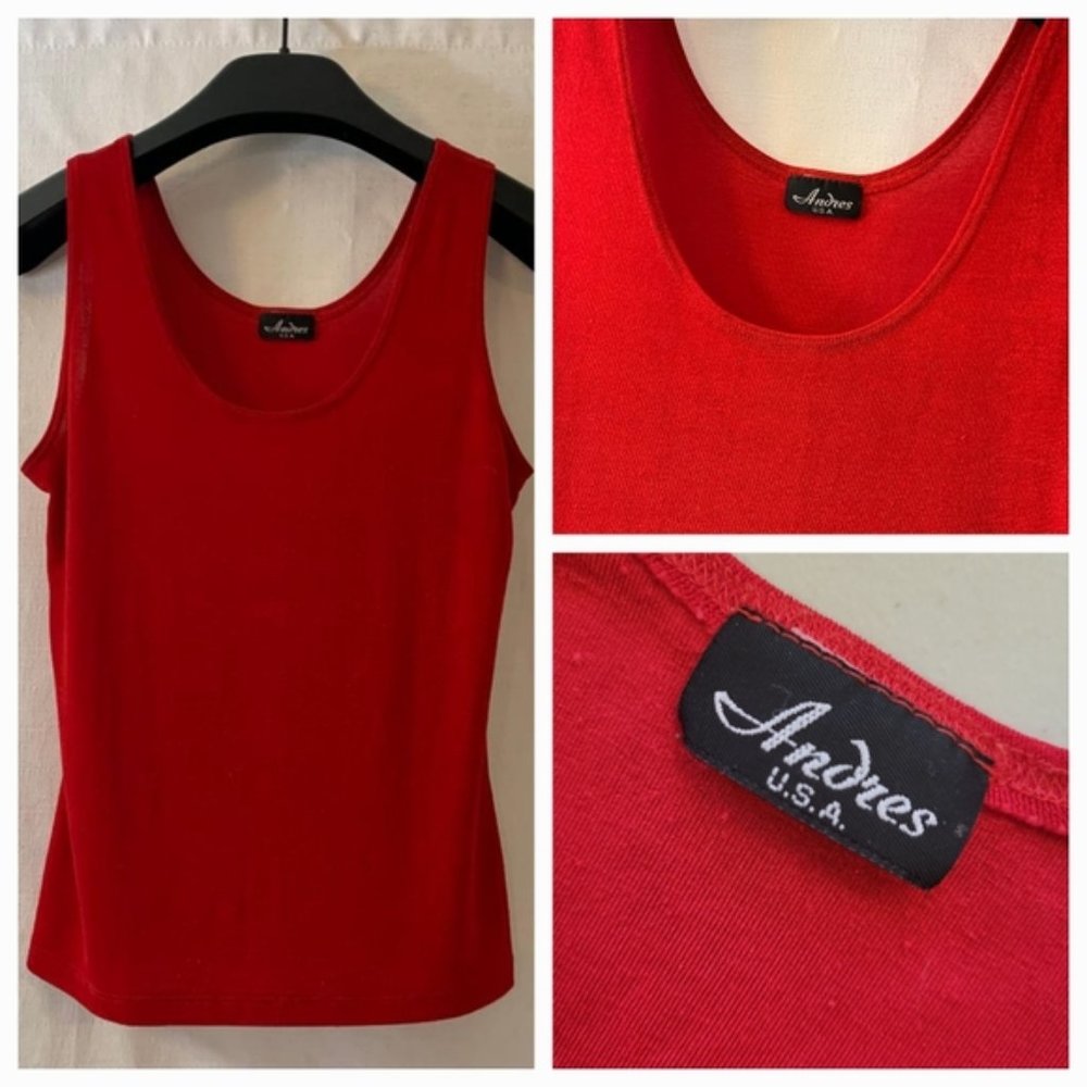 NWOT Sz Small Red Spandex Small Tank